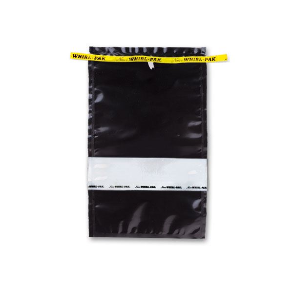 Bolsa Estéril Negra para Muestreo con Etiqueta 55oz/1627ml 19x30cm Whirl-Pak