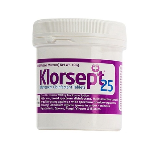 [4-11-135] Tabletas Desinfectantes de Cloro Klorsept 25