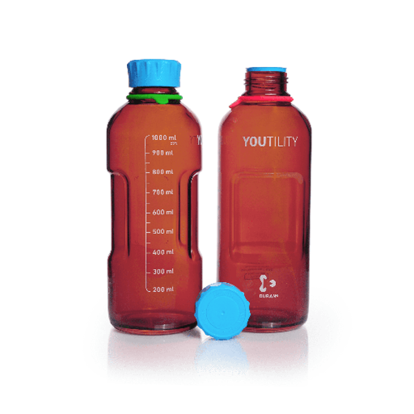 Imagen de Botella Ámbar Youtility con Tapa Duran 1L