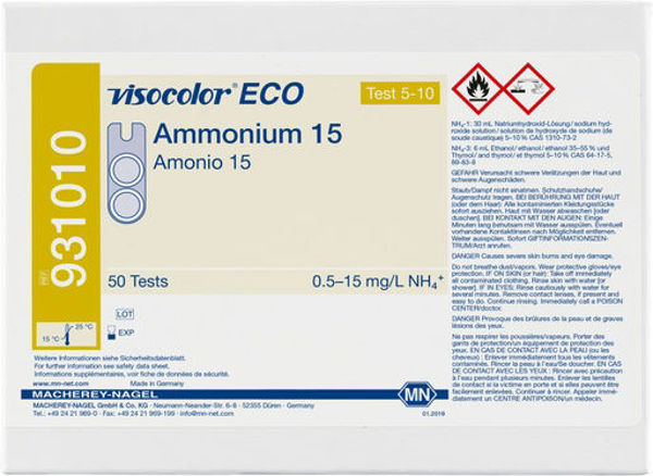Imagen de Test Colorimétrico para Amonio Visocolor Eco - Ammonium 15