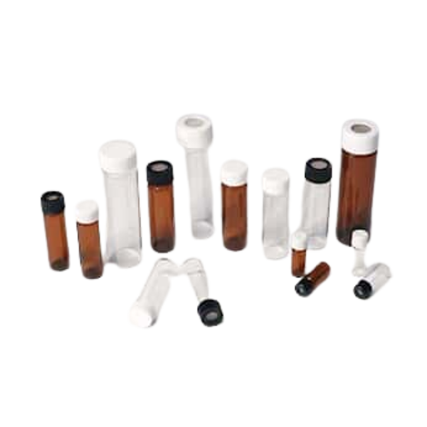 Imagen de Paquete de 200 Viales Claros 12ml con Tapa Rosca y Septa National SC