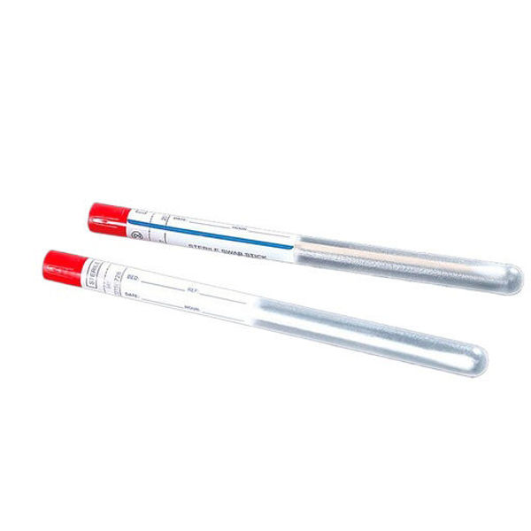 Imagen de Hisopo en Tubo Asta de Plastico Esteril con Etiqueta