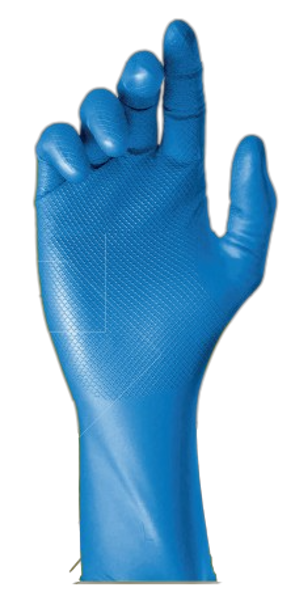 Imagen de Paquete de 25 Pares de Guantes de Nitrilo Azules Talle 8 Super Safety