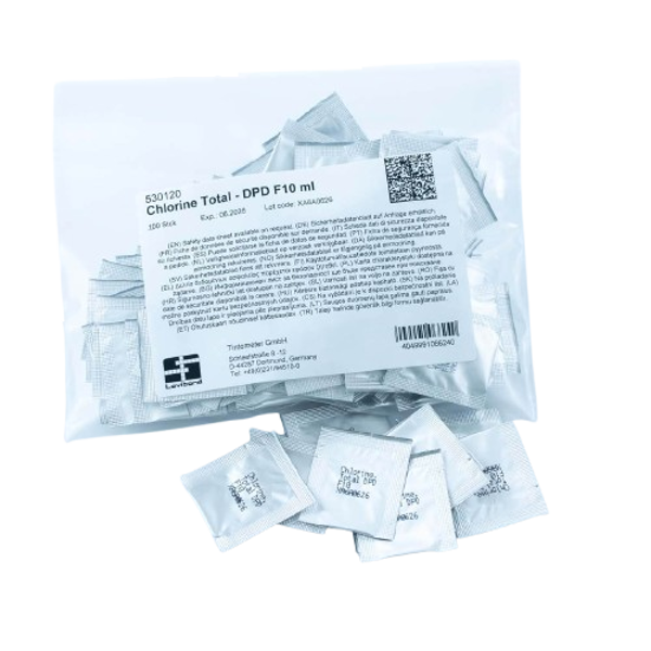 Imagen de Reactivo Cloro Total DPD F10ml 100 Sobres Lovibond