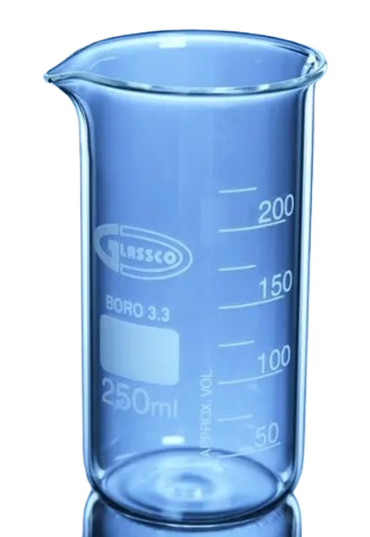 Imagen de Caja de 10 Vasos de Bohemia con Forma Alta y Pico 50ml Glassco