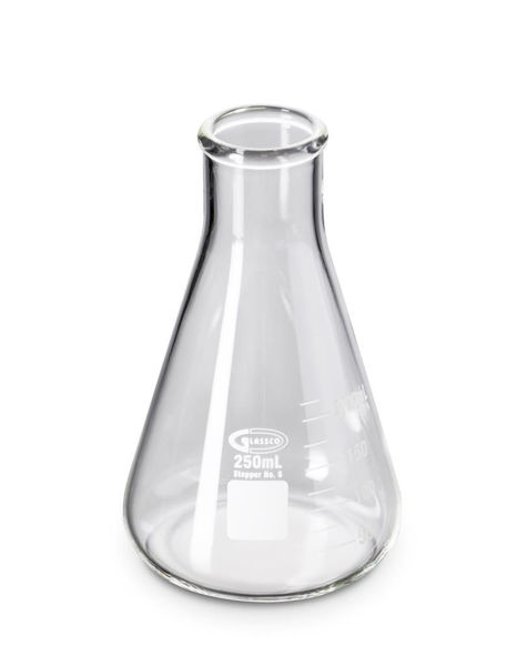 Imagen de Erlenmeyer de 500ml con Cuello Angosto Glassco (x10)