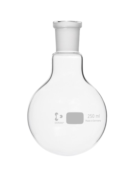 Imagen de Erlenmeyer 250ml Fondo Redondo Esmerilada NS 24/29 Duran