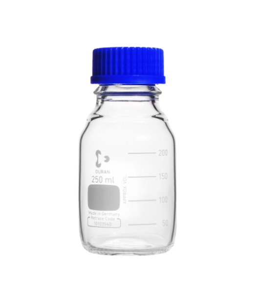 Imagen de Frasco de Vidrio Graduado con Tapa 250ml DWK