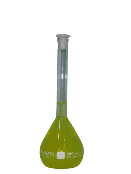 Pack de 3 Matraces Aforados con Tapa 250ml Tolerancia 0,15 Clase &quot;A&quot;