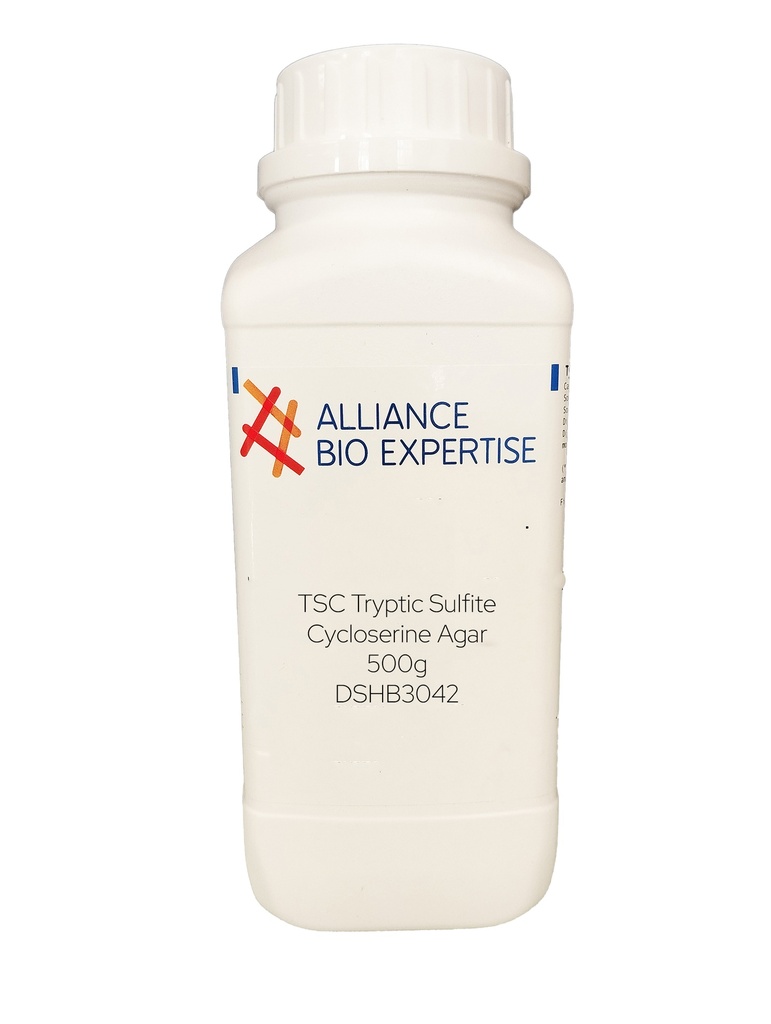 TSC Tryptose Sulfite Cycloserine AGAR 500g ABE