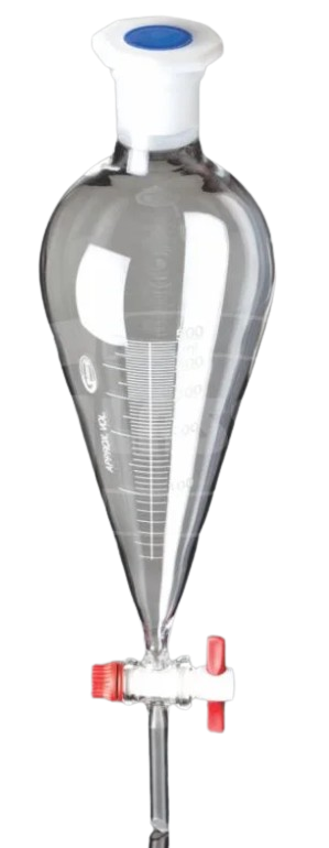 Embudo Separador 2L Graduado con Llave PTFE Glassco