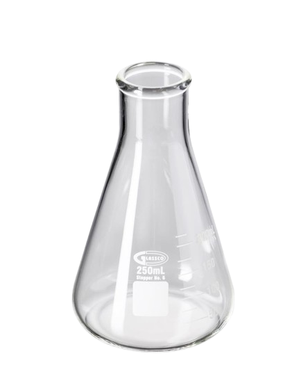 Erlenmeyer de Cuello Angosto 300ml Graduado Glassco
