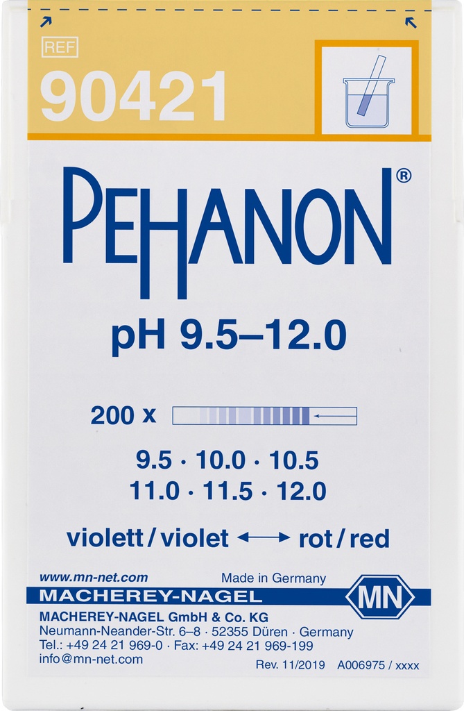 Tiras de pH 9.5-12.0 Macherey-Nagel - PEHANON