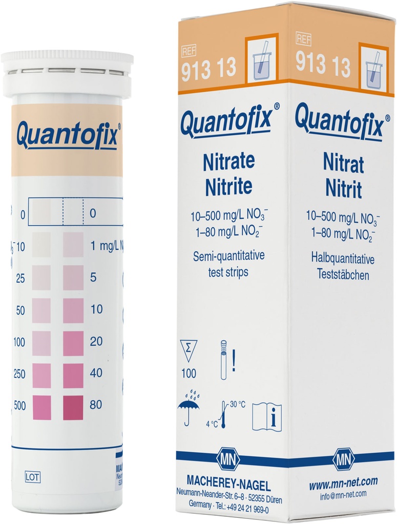 Tiras para Determinación de Nitrato/Nitrito Quantofix