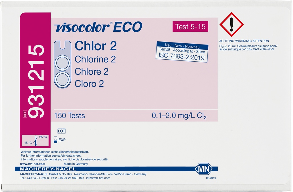 Repuesto para Test Colorimétrico para Cloro Visocolor Eco - Chlor 2
