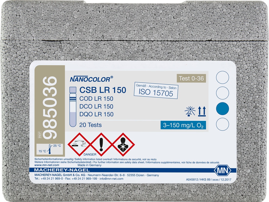 Test en Tubos para DQO Nanocolor - COD LR150