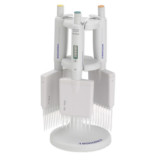 [ELE320.340] Soporte para 3 Pipetas Mono/Multicanal Socorex