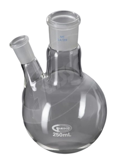 [ELE059.470.00 C2] Pack de 2 Balones Fondo Redondo 50ml 2 Bocas Junta 14/20 Glassco