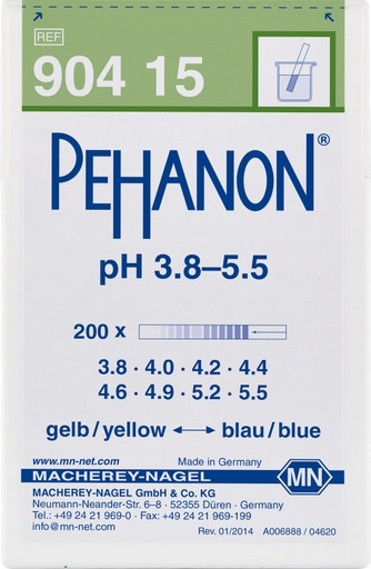[90415] Tiras de pH 3.8-5.5 Macherey-Nagel - PEHANON