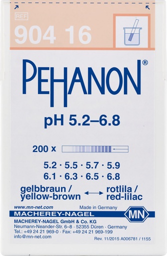 [90416] Tiras de pH 5.2-6.8 Macherey-Nagel - PEHANON