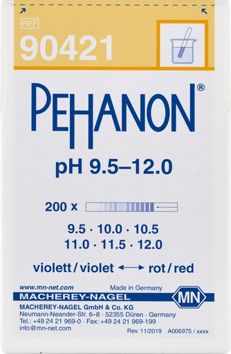 [90421] Tiras de pH 9.5-12.0 Macherey-Nagel - PEHANON