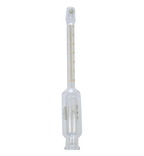 [3152-0] Butirómetro para Leche 0-6% sin Tapón Funke-Gerber