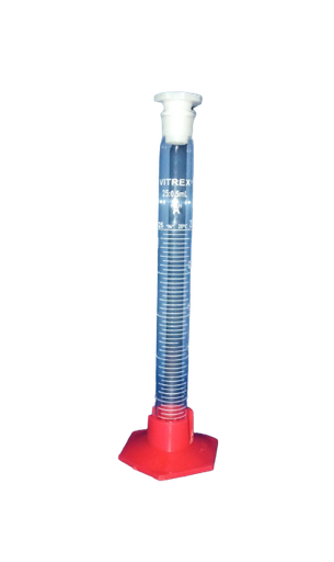 [URU511] Pack de 3 Probetas Graduadas 50 mL con Tapón Tolerancia 0,05 Clase &quot;A&quot;